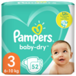 PAMPERS Baby-dry couches taille 3 (6-10kg) 52 couches