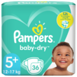 PAMPERS Baby-dry Couches taille 5+ (12-17kg) 36 culottes