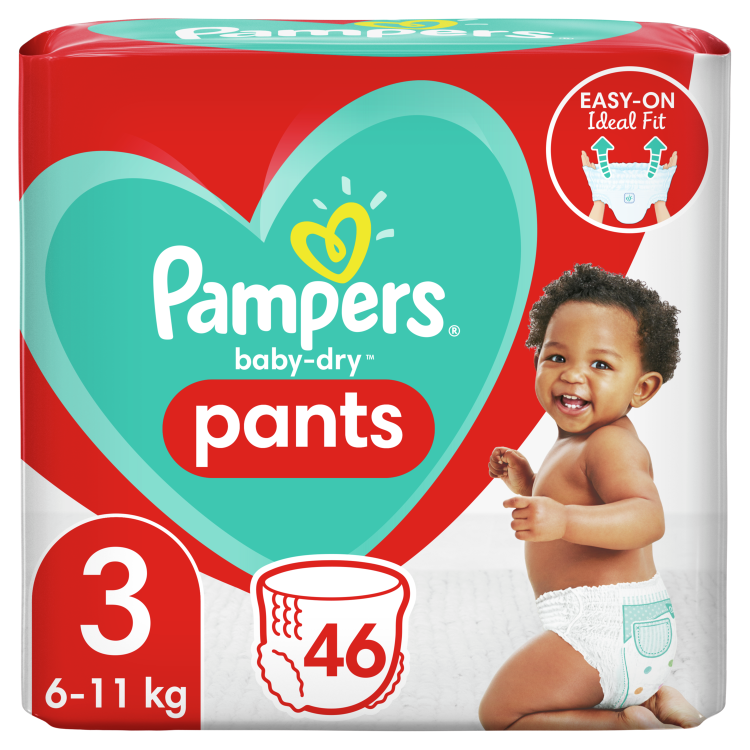 Pampers Baby-Dry Nappy Pants Diaper Size 3 6-11 kg 46 pcs Online at Best  Price, Baby Trainer Pants