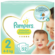 PAMPERS Premium protection couches taille2 (4-8kg) 52 couches