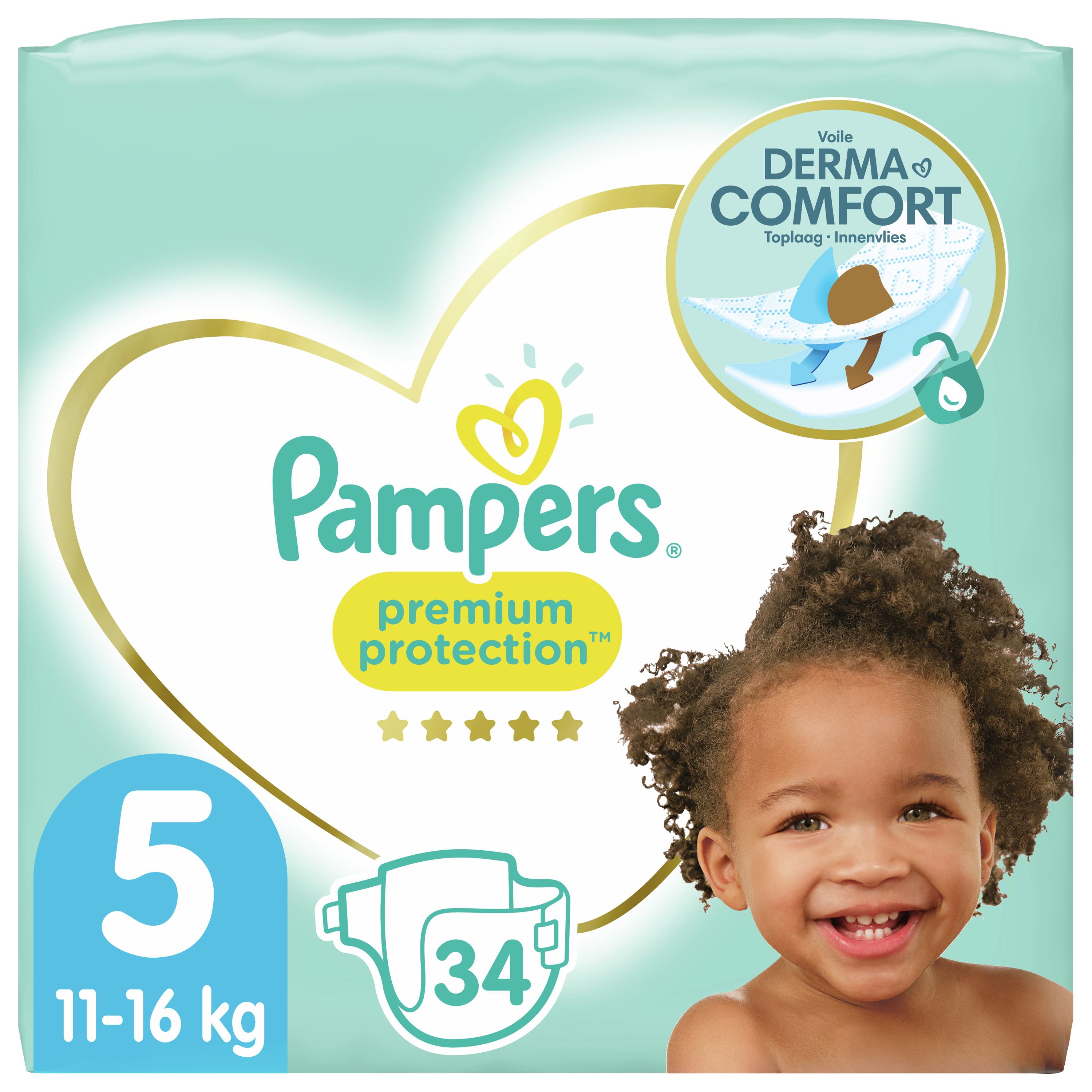 Pampers Couches Premium Protection Pants taille 5 12-17kg (144 pcs),  Premium Protection taille 5 Junior 11-16kg (152 pcs)