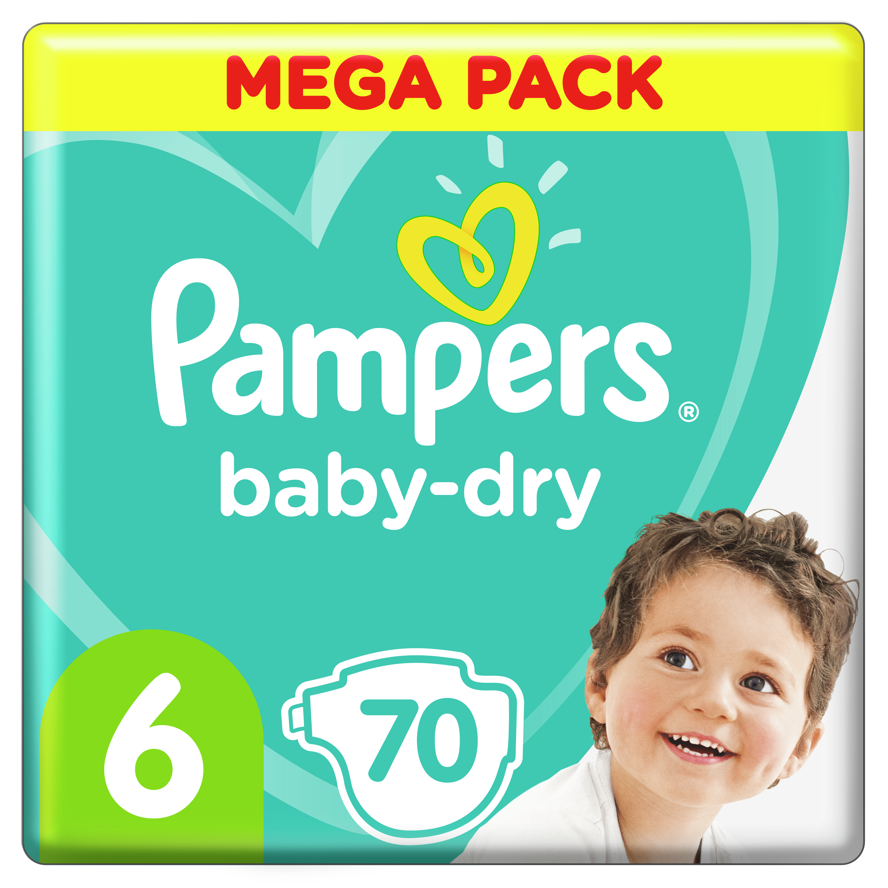 Couches Baby Dry, taille 6, format jumbo, 21 unités – Pampers