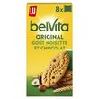 BELVITA Biscuits petit-déjeuner goût noisette et chocolat, sachets fraîcheur 8x4 biscuits 400g
