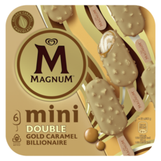 MAGNUM Mini bâtonnet Double Gold caramel Billionaire 6 pièces 282g