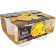 KER RONAN Yaourts aux fruits avec morceaux orange et ananas 4x125g