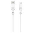 JUST GREEN Câble de charge USB A vers Lightning 2.4A - 1.2 m - Blanc