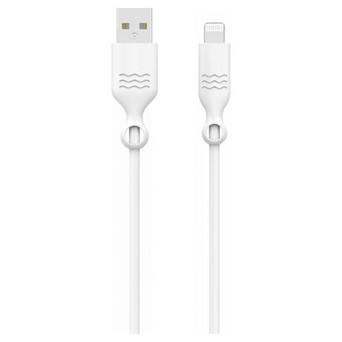 Câble de charge USB A vers Lightning 2.4A - 1.2 m - Blanc