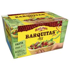 OLD EL PASO Barquitas le kit préparation pour fajita aux piments doux 8 barquitas 367g