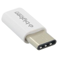 BBC Adaptateur de charge et de synchronisation micro USB vers USB Type-C - Blanc