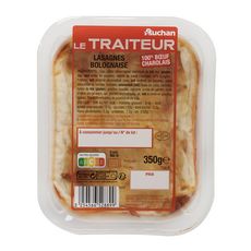 AUCHAN LE TRAITEUR Lasagne à la bolognaise 1 portion 350g