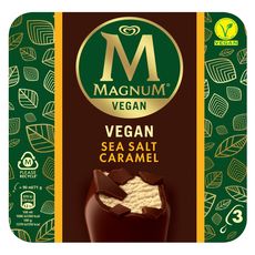 MAGNUM Bâtonnet glacé vegan caramel beurre salé 3 pièces 213g pas cher