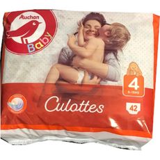 AUCHAN Couches-culottes taille 4 (8-15kg) 42 couches-culottes