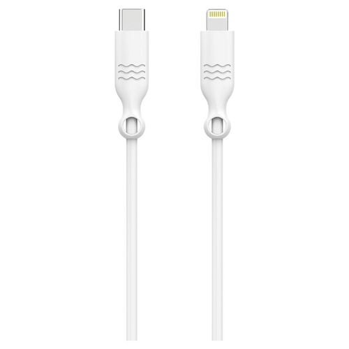 Câble de charge USB C vers Lightning - 3A - 1.2 m - Blanc
