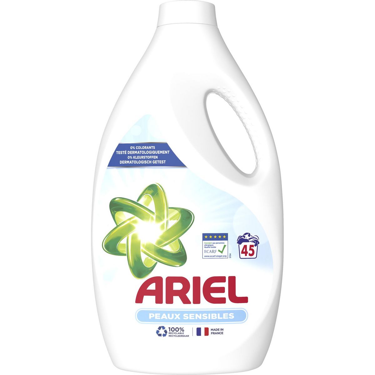 Ariel Lessive Liquide Détergent peau sensible 1,65L 