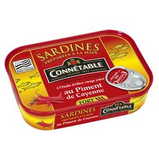 CONNETABLE Sardine à l'huole d'olive et piment de Cayenne 135g