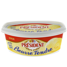 PRESIDENT Beurre tendre doux 82% MG  500g