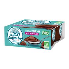 LES 300 & BIO Crème au chocolat bio 4x95g