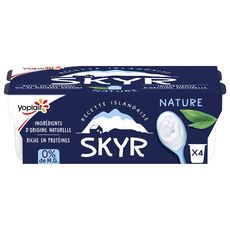 YOPLAIT Skyr nature 0% recette islandaise 4x100g