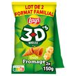 LAY'S 3D's biscuits soufflés bugles goût fromage 2x150g