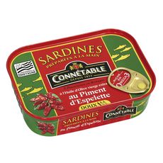 CONNETABLE Sardines à l'huile d'olive et piment d’Espelette 135g