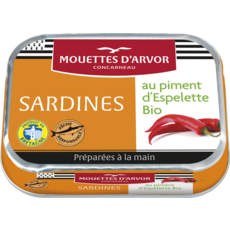 LES MOUETTES D'ARVOR Sardine au piment d'Espelette bio 115g