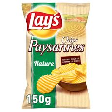 LAY'S Chips ondulées paysannes nature 150g