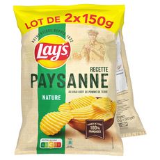 LAY'S Chips paysannes nature 2x150g