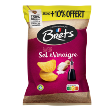 BRETS Chips saveur sel et vinaigre +10% offerts 250g