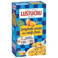 LUSTUCRU Spaghetti courts aux œufs frais 250g