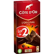 COTE D'OR L'Original Tablette de chocolat noir 2x200g