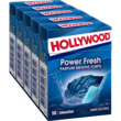 HOLLYWOOD Powerfresh chewing-gums sans sucres menthe forte 5x10 dragées 70g