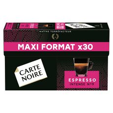 CARTE NOIRE Capsules de café Espresso intensité 9 compatibles Nespresso 30 capsules 159g