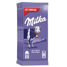 MILKA Tablette de chocolat au lait du pays alpin 4x100g