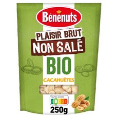 BENENUTS Plaisir Brut Cacahuètes bio non salées 250g