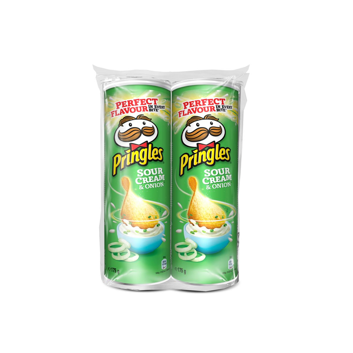 PRINGLES Chips tuiles crème et oignon lot de 2 2x175g