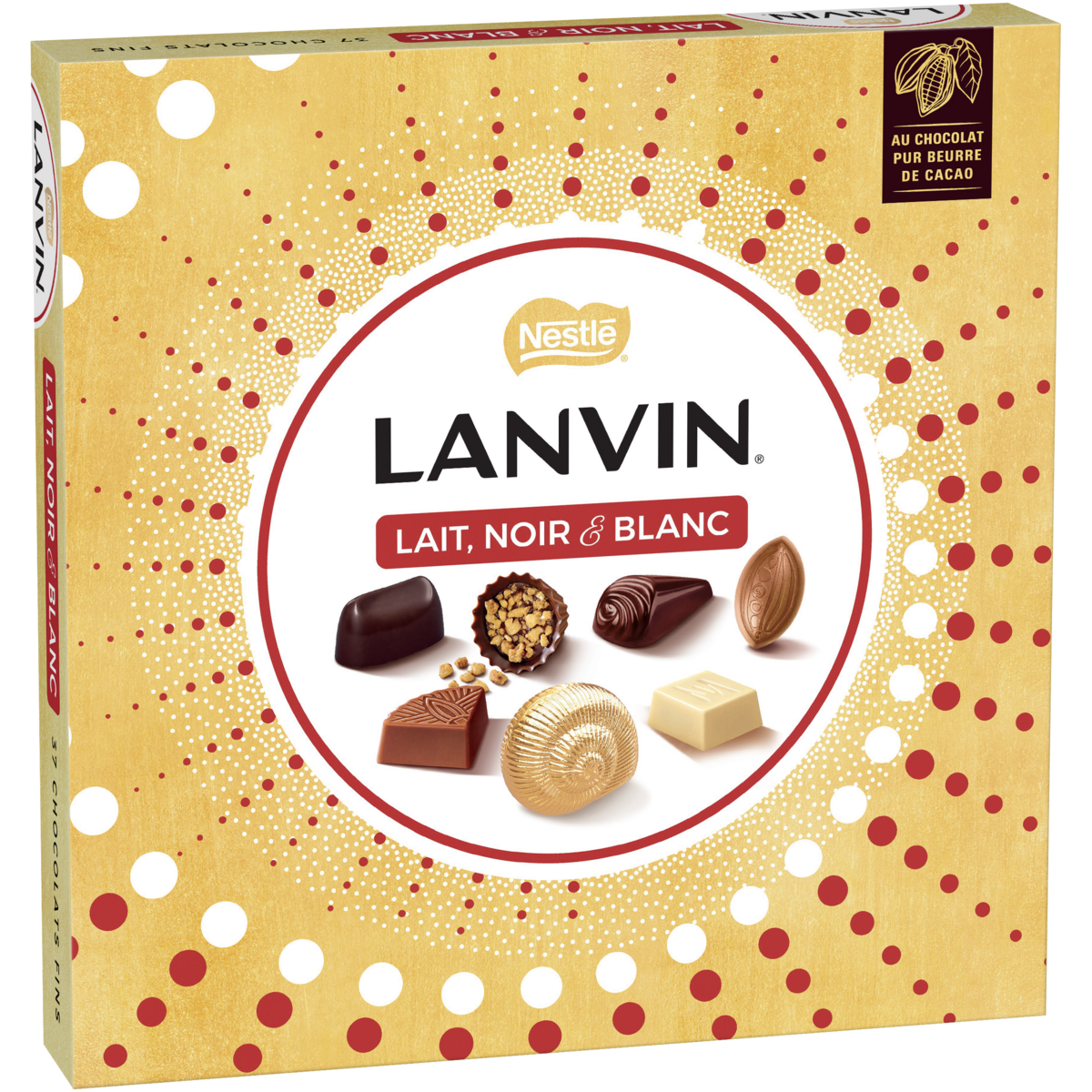 NESTLE Lanvin Assortiment de chocolats lait noir et blanc 310g pas