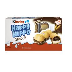 KINDER Happy Hippo Biscuits et cacao 5 sachets fraîcheur 103,5g