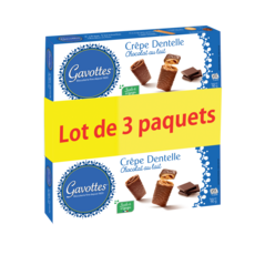 GAVOTTES Crêpes dentelle au chocolat au lait  3x90g