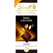 LINDT Excellence tablette de chocolat noir miel amande 100g
