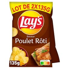 LAY'S Chips saveur poulet rôti 2x135g