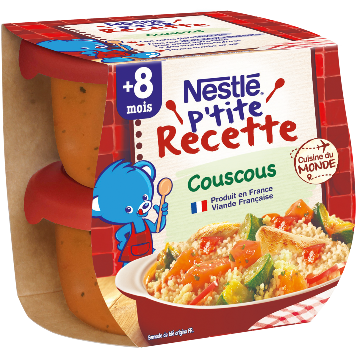 Nestle P Tite Recette Bol De Couscous Des 8 Mois 2x0g Pas Cher A Prix Auchan