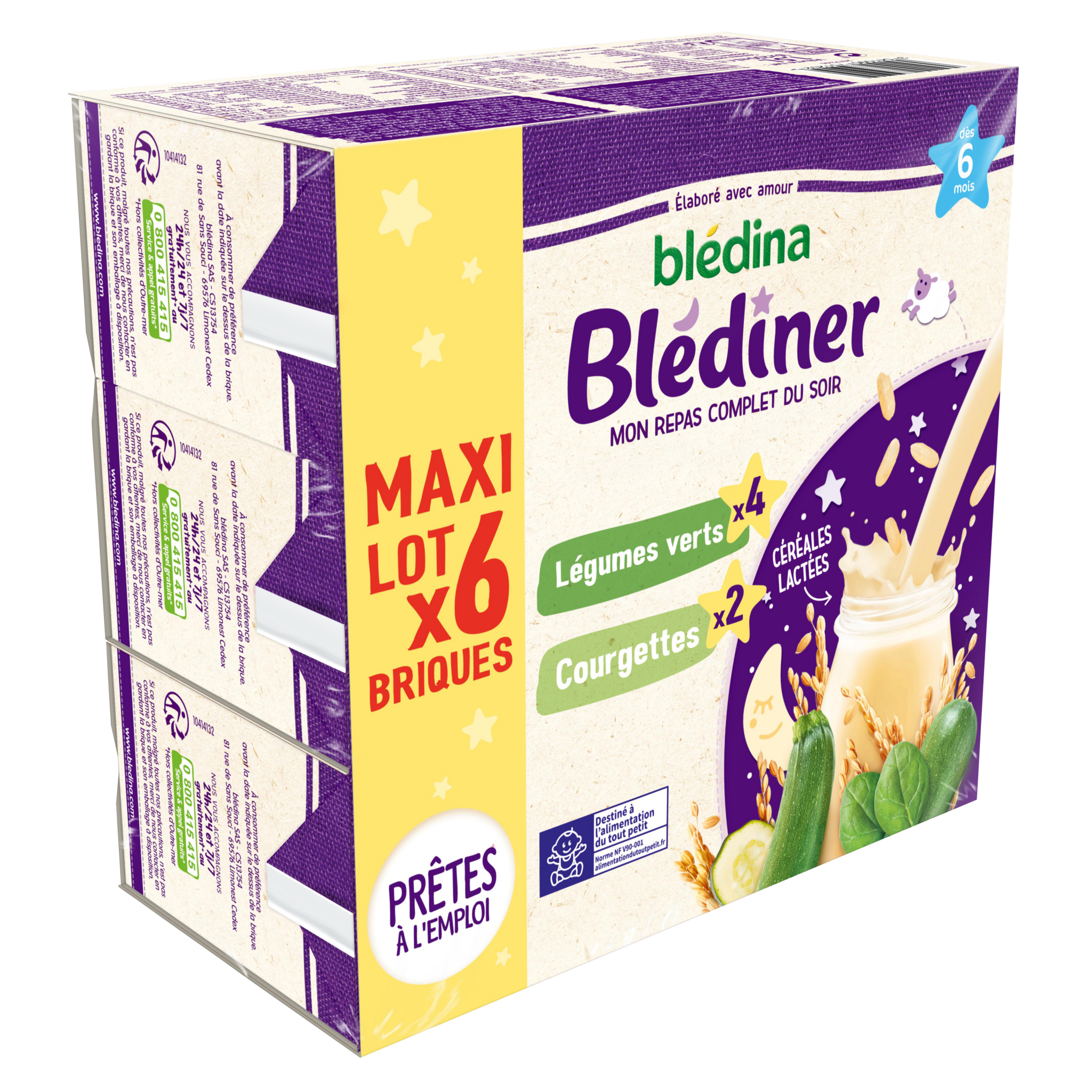 Blédina - Blediner soupe lait aux légumes courgettes dès 6 mois -  Supermarchés Match