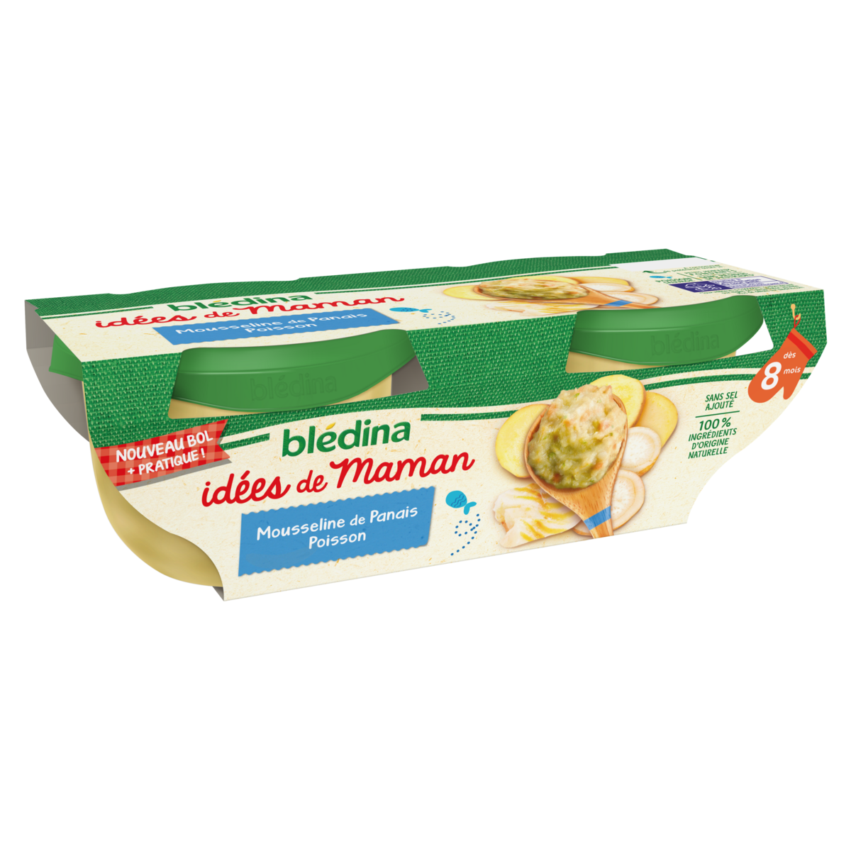 Bledina Idees De Maman Bol Puree De Panais Et Poisson Des 8 Mois 2x0g Pas Cher A Prix Auchan