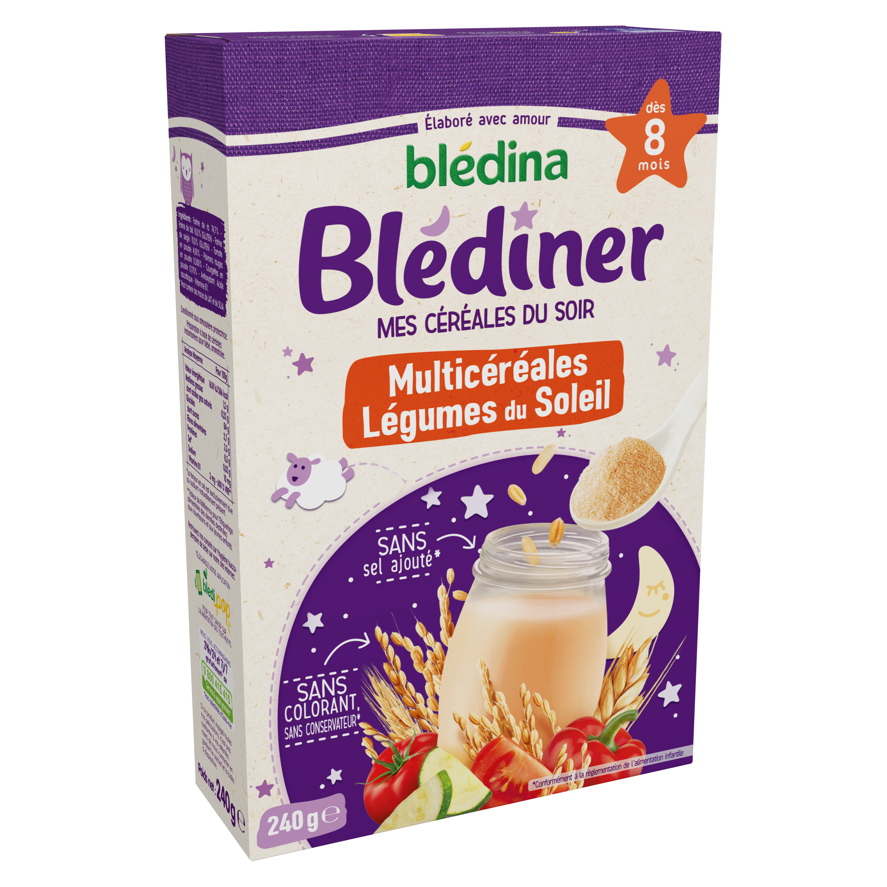 Bledina Cereales En Poudre Legumes Du Soleil Des 8 Mois 240g Pas Cher A Prix Auchan