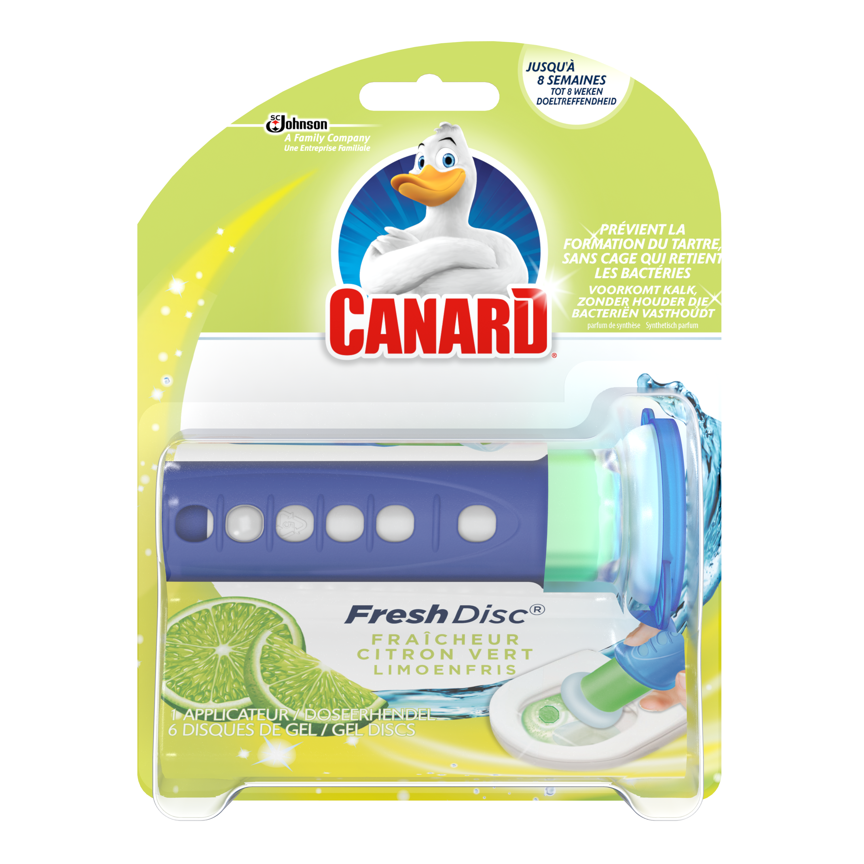 CANARD Fresh Disc disques WC fraîcheur citron vert 6 disques pas cher 