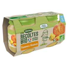 Bledina Petit Pot Dessert Pomme Nectarine Et Banane Bio Des 6 Mois 2x130g Pas Cher A Prix Auchan