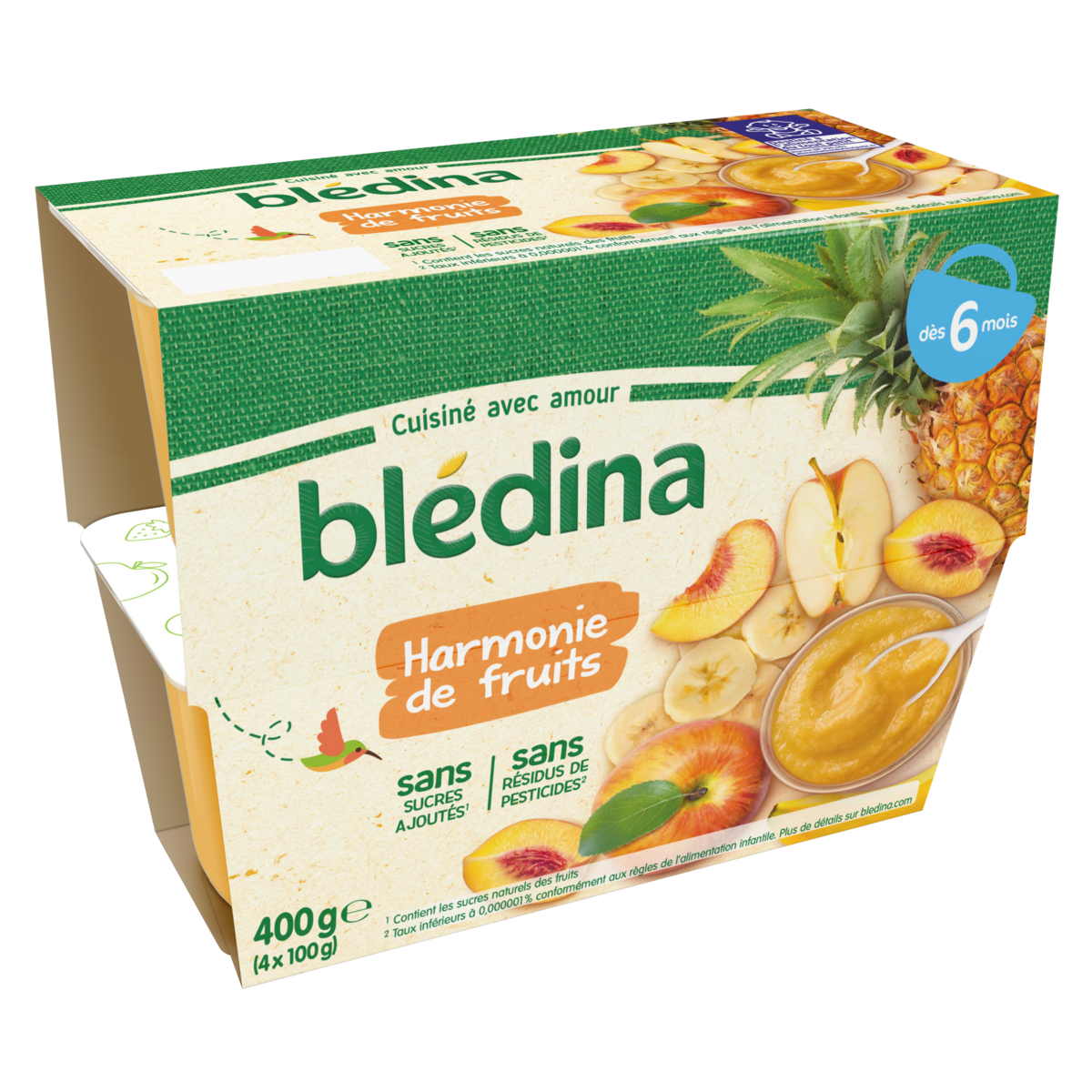 Bledina Petit Pot Dessert Fruits Du Verger Des 6 Mois 4x100g Pas Cher A Prix Auchan