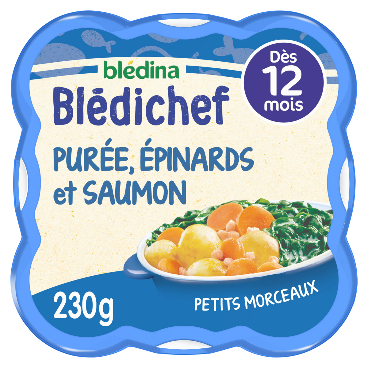 Bledina Bledichef Assiette Puree Aux Epinard Et Saumon Des 12 Mois 230g Pas Cher A Prix Auchan