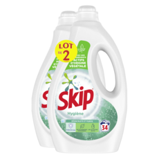 SKIP Lessive liquide hygiène 2x34 lavages 2x1,7l