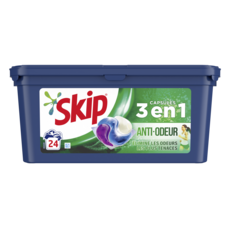 SKIP Capsules de lessive 3 en 1 anti odeur 26 lessives 26 capsules